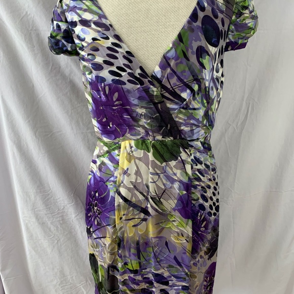 NWT 100% Silk dress with Crystal Rhinestone Appliqués - Picture 6 of 9